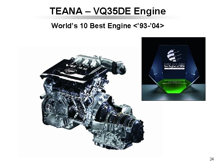 TEANA – VQ 35 DE Engine World’s 10 Best Engine <’ 93 -’ 04>