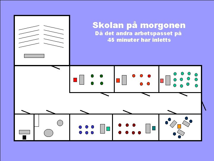 Skolan på morgonen Då det andra arbetspasset på 45 minuter har inletts 