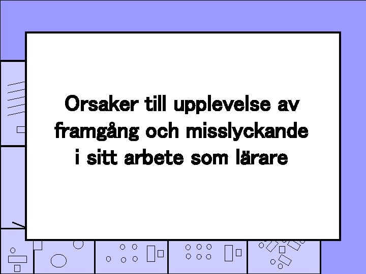 Orsaker till upplevelse av framgång och misslyckande i sitt arbete som lärare 