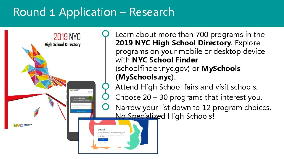 Round 1 Application – Research Learn about more than 700 programs in the 2019