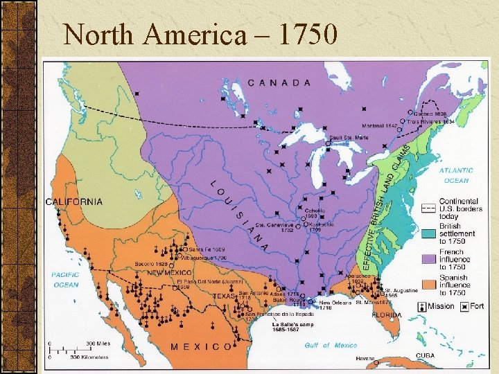 North America – 1750 