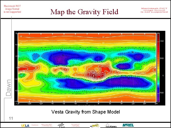 Dawn Map the Gravity Field Vesta Gravity from Shape Model 11 