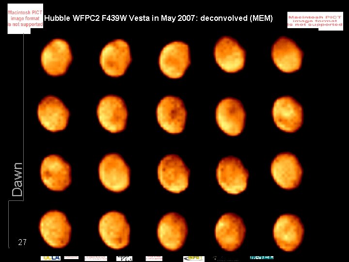 Dawn Hubble WFPC 2 F 439 W Vesta in May 2007: deconvolved (MEM) 27