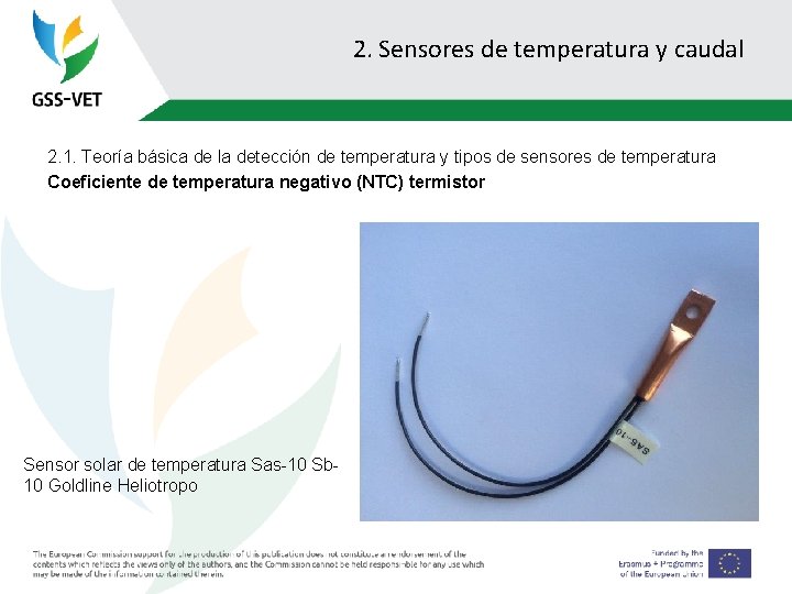 2. Sensores de temperatura y caudal 2. 1. Teoría básica de la detección de