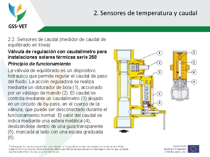 2. Sensores de temperatura y caudal 2. 2. Sensores de caudal (medidor de caudal