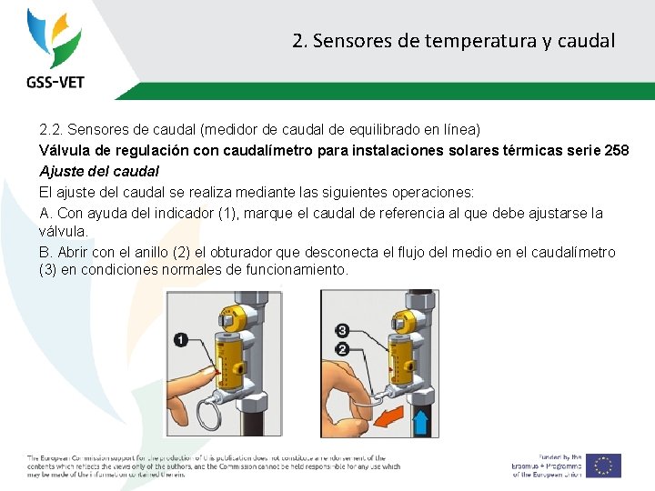 2. Sensores de temperatura y caudal 2. 2. Sensores de caudal (medidor de caudal