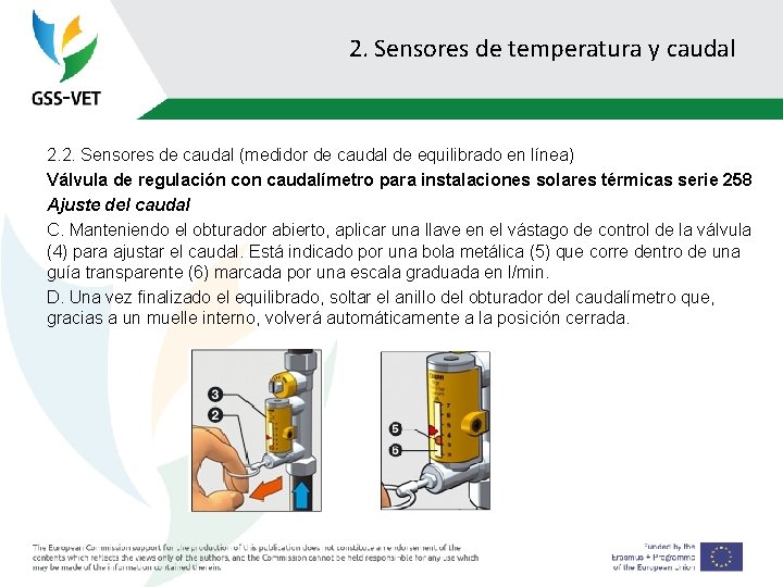 2. Sensores de temperatura y caudal 2. 2. Sensores de caudal (medidor de caudal