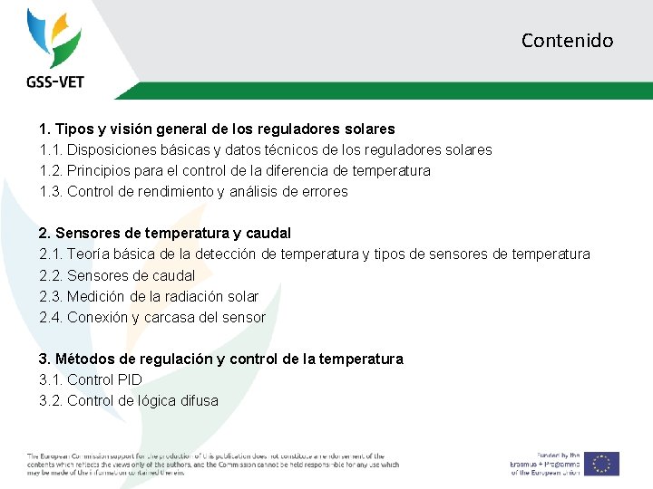 Contenido 1. Tipos y visión general de los reguladores solares 1. 1. Disposiciones básicas