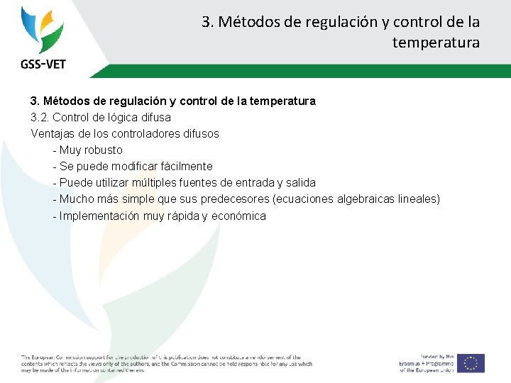 3. Métodos de regulación y control de la temperatura 3. 2. Control de lógica