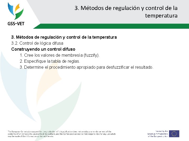 3. Métodos de regulación y control de la temperatura 3. 2. Control de lógica