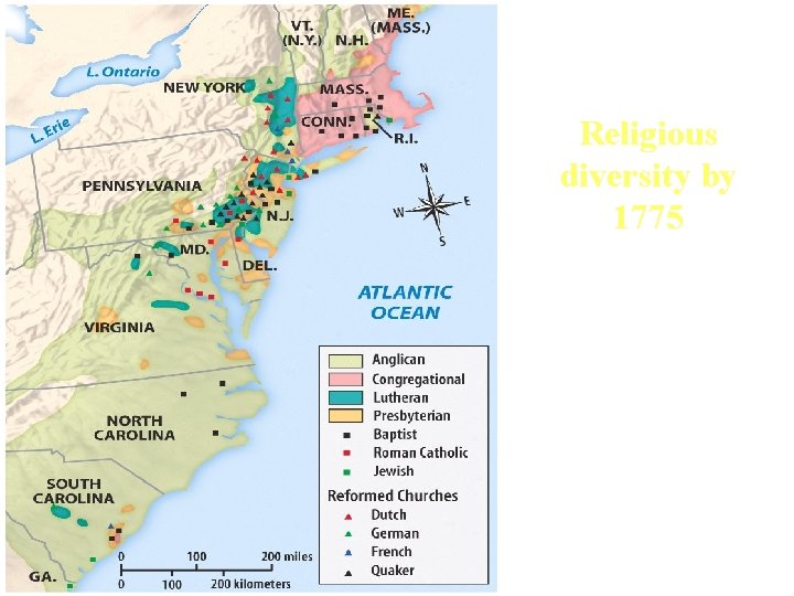 Religious diversity by 1775 