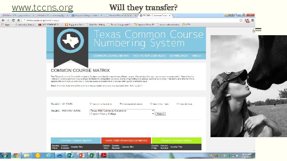 www. tccns. org Will they transfer? 