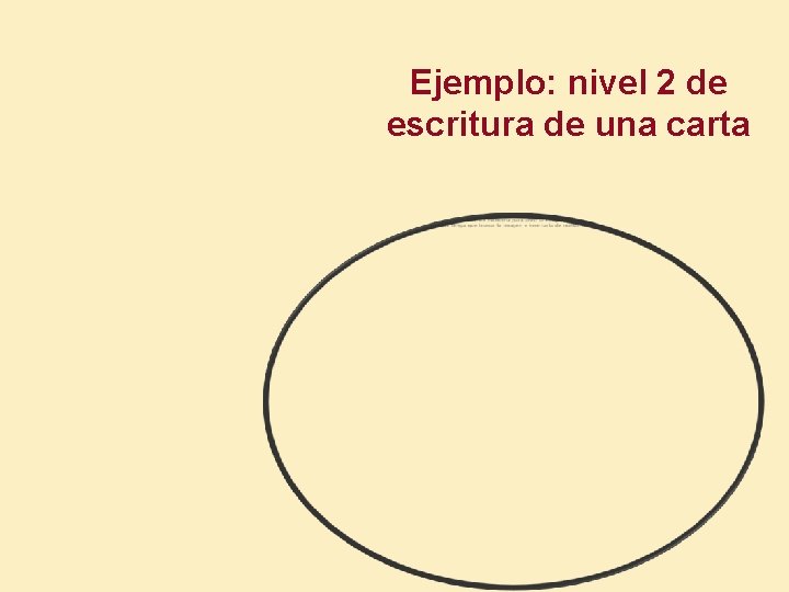 Ejemplo: nivel 2 de escritura de una carta 