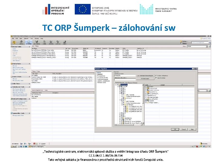 TC ORP Šumperk – zálohování sw 