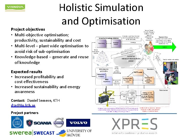 Holistic Simulation and Optimisation Project objectives • Multi-objective optimisation; productivity, sustainability and cost •