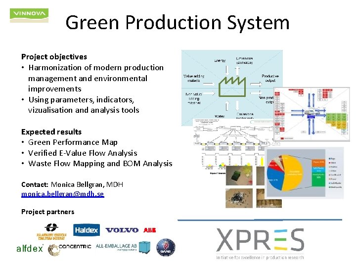 Green Production System Project objectives • Harmonization of modern production management and environmental improvements