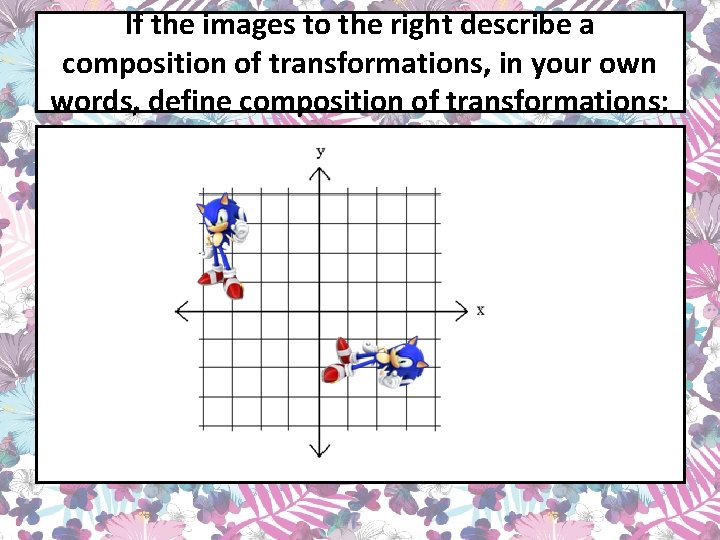 If the images to the right describe a composition of transformations, in your own