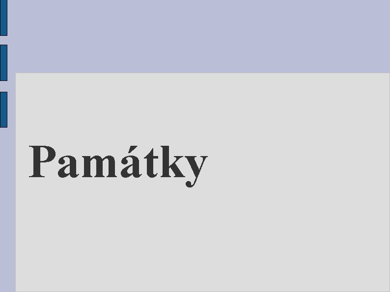 Památky 