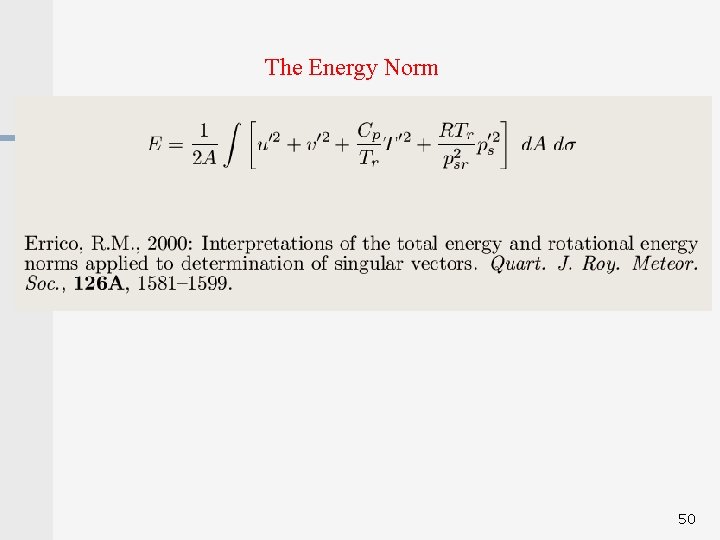 The Energy Norm 50 