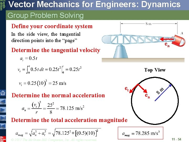 Group Problem Solving Define your coordinate system In the side view, the tangential direction Group Problem Solving Define your coordinate system In the side view, the tangential direction