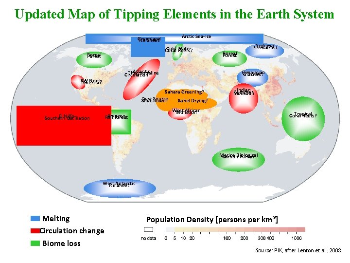 Updated Map of Tipping Elements in the Earth System Greenland Ice Sheet Arctic Sea-Ice