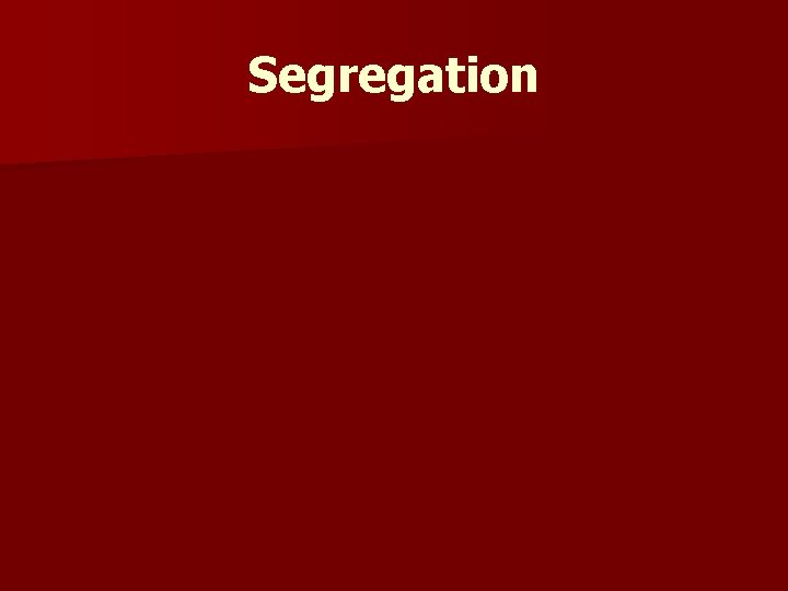 Segregation 
