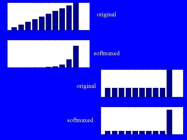 original softmaxed original softmaxed