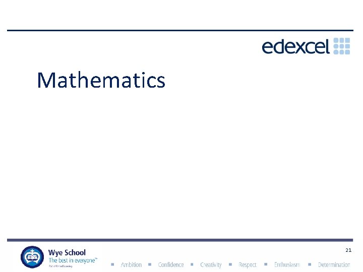 Mathematics 21 