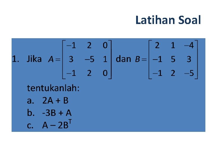 Latihan Soal 