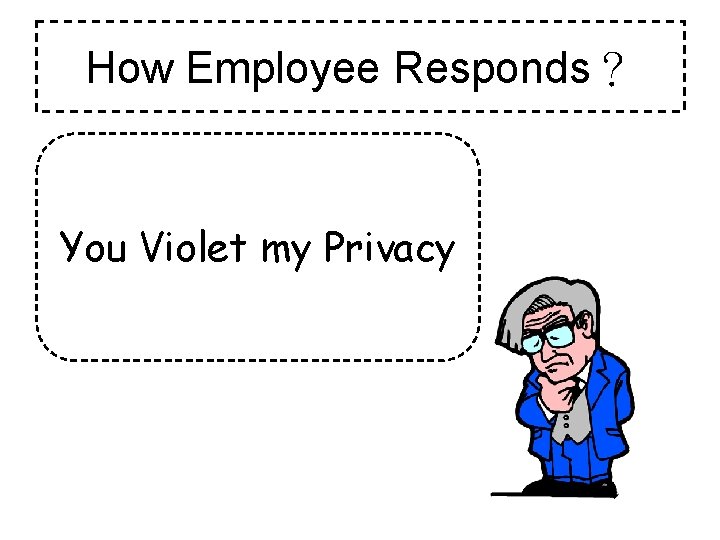 How Employee Responds？ You Violet my Privacy 