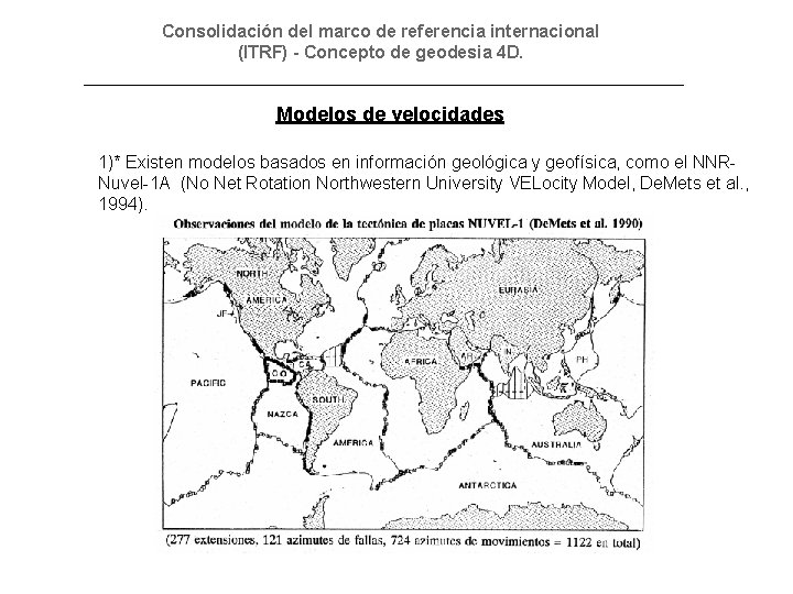 Consolidación del marco de referencia internacional (ITRF) - Concepto de geodesia 4 D. Modelos