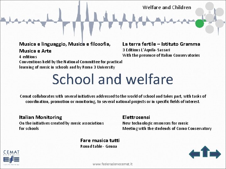 Welfare and Children Musica e linguaggio, Musica e filosofia, Musica e Arte La terra