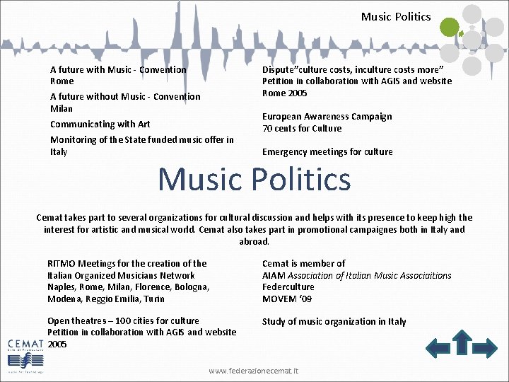 Music Politics Dispute”culture costs, inculture costs more” Petition in collaboration with AGIS and website