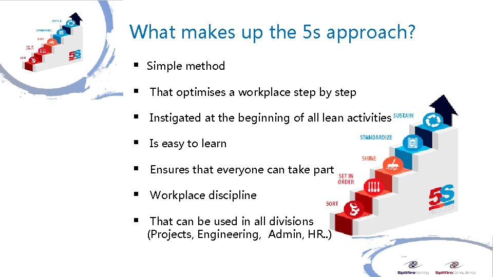 What makes up the 5 s approach? § Simple method § That optimises a