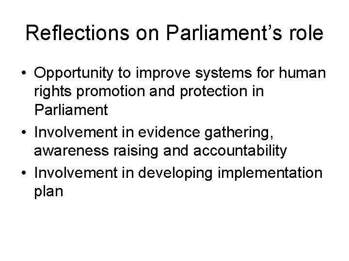 UPR the role of National Human Rights Institutions