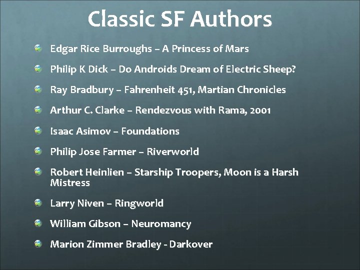 Classic SF Authors Edgar Rice Burroughs – A Princess of Mars Philip K Dick
