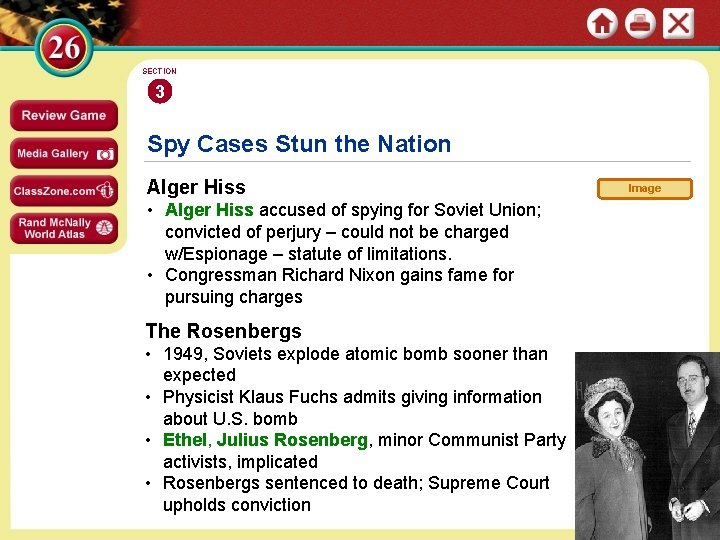 SECTION 3 Spy Cases Stun the Nation Alger Hiss Image • Alger Hiss accused