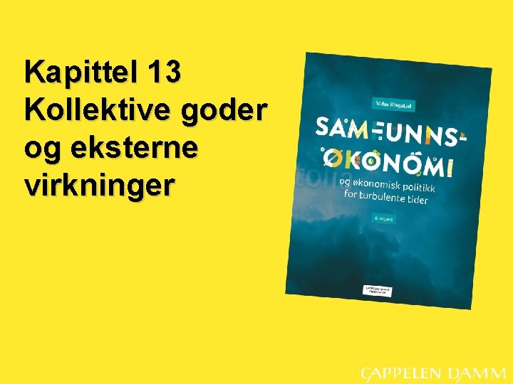 Kapittel 13 Kollektive goder og eksterne virkninger 