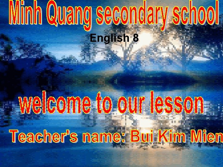 English 8 English 8