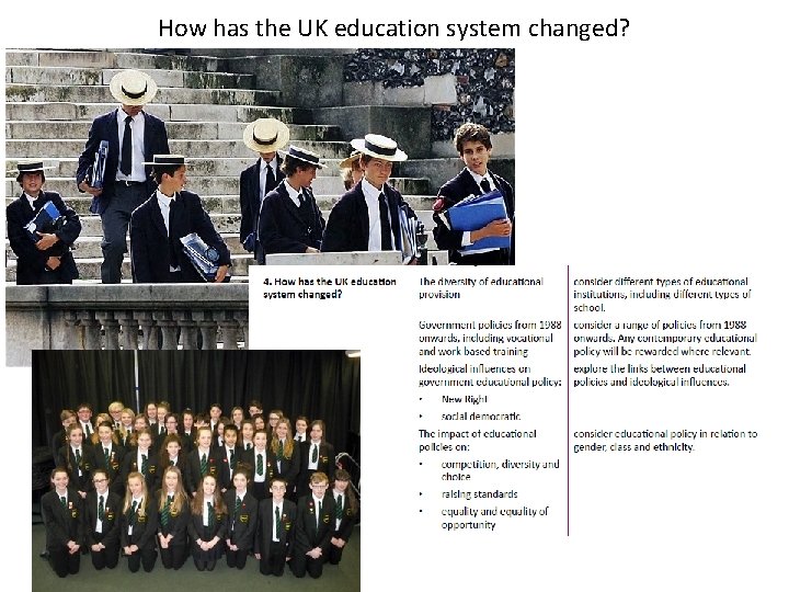 How has the UK education system changed? 