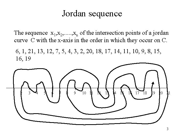 Jordan sequence The sequence x 1, x 2, . . . , xn of