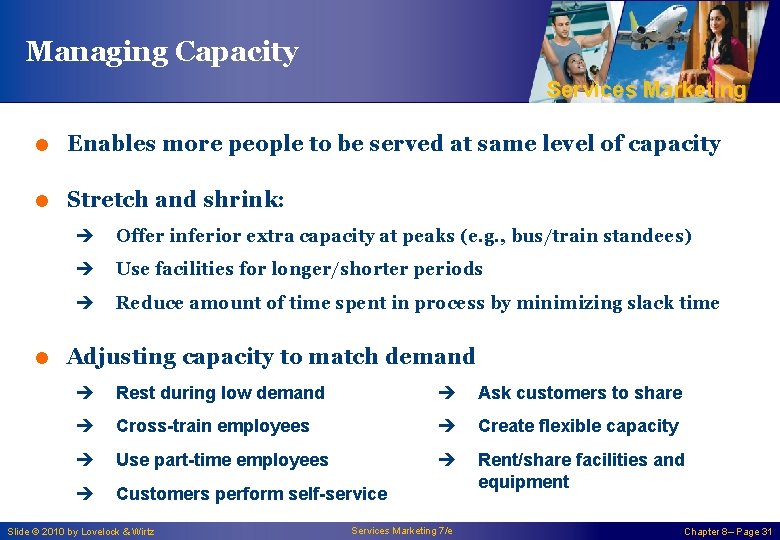 Managing Capacity Services Marketing = Enables more people to be served at same level