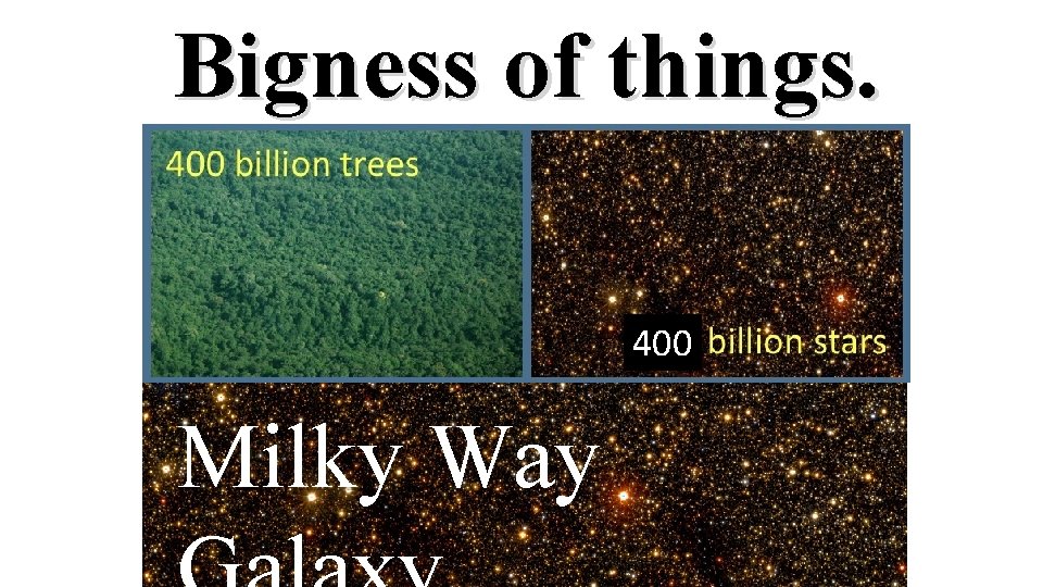 Bigness of things. 400 Milky Way 