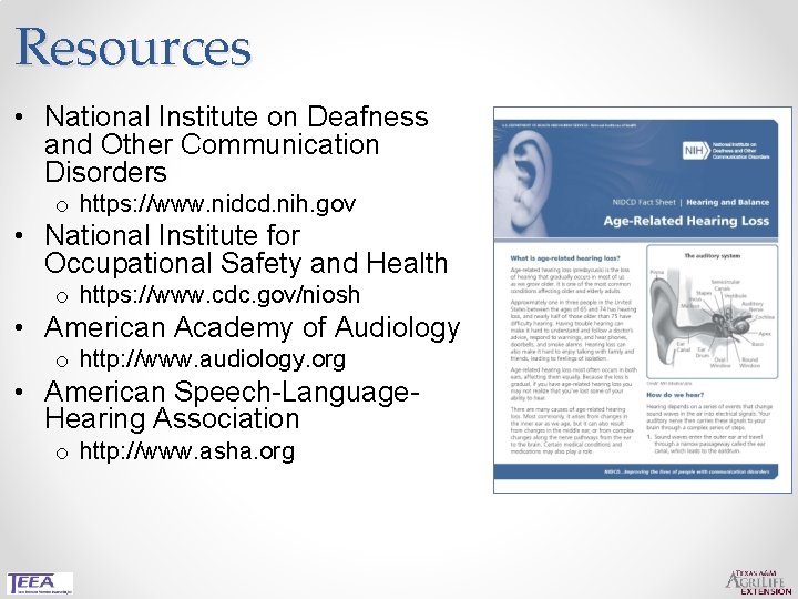Nidcd Hearing Loss Presenter Education Chair and Author Janet