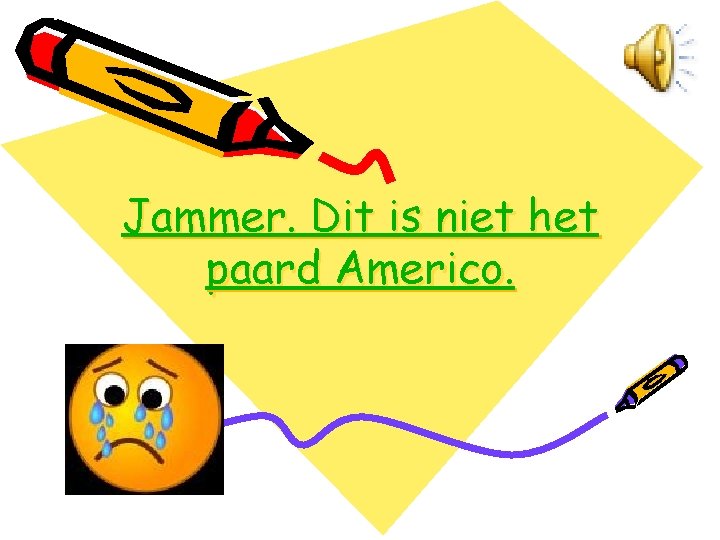 Jammer. Dit is niet het paard Americo. 