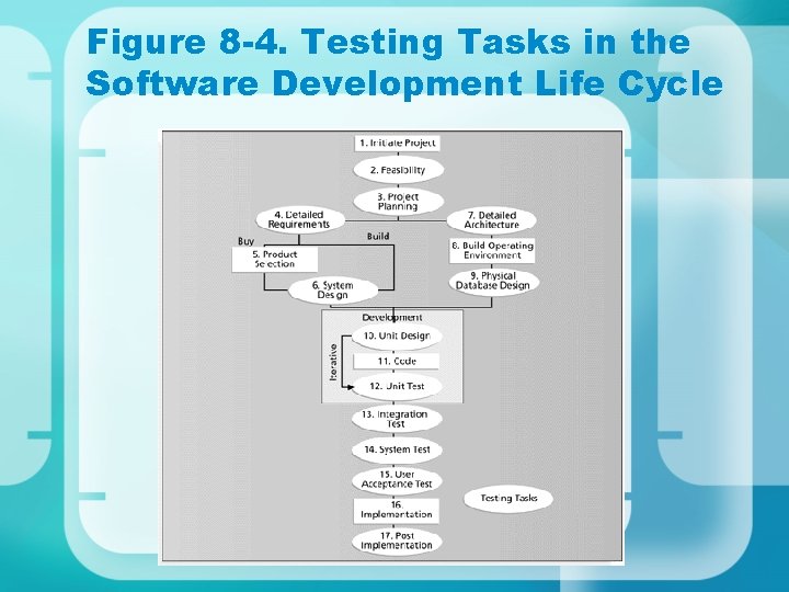 Figure 8 -4. Testing Tasks in the Software Development Life Cycle Figure 8 -4. Testing Tasks in the Software Development Life Cycle