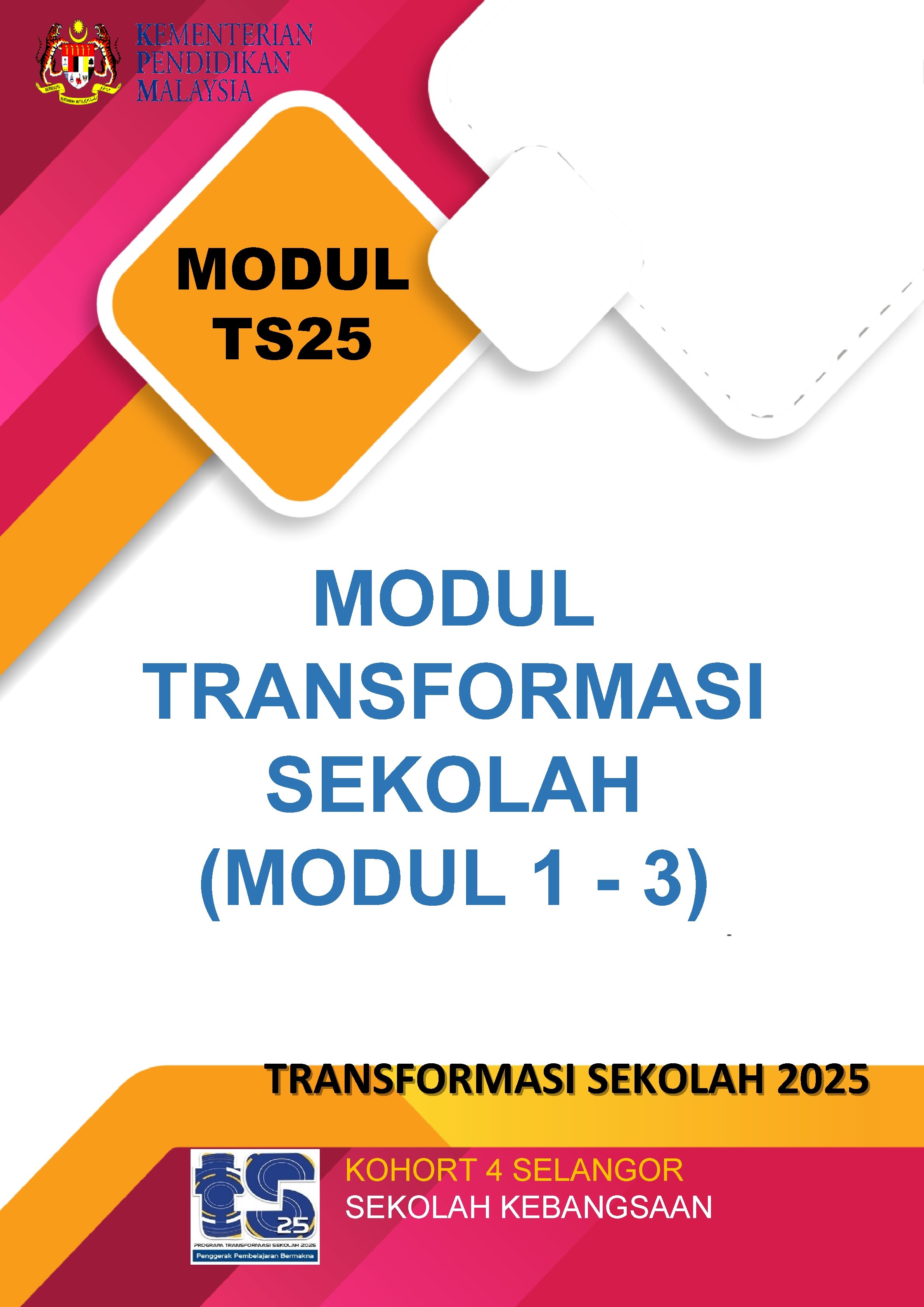 MODUL TS 25 MODUL TRANSFORMASI SEKOLAH (MODUL 1 - 3) TRANSFORMASI SEKOLAH 2025 KOHORT