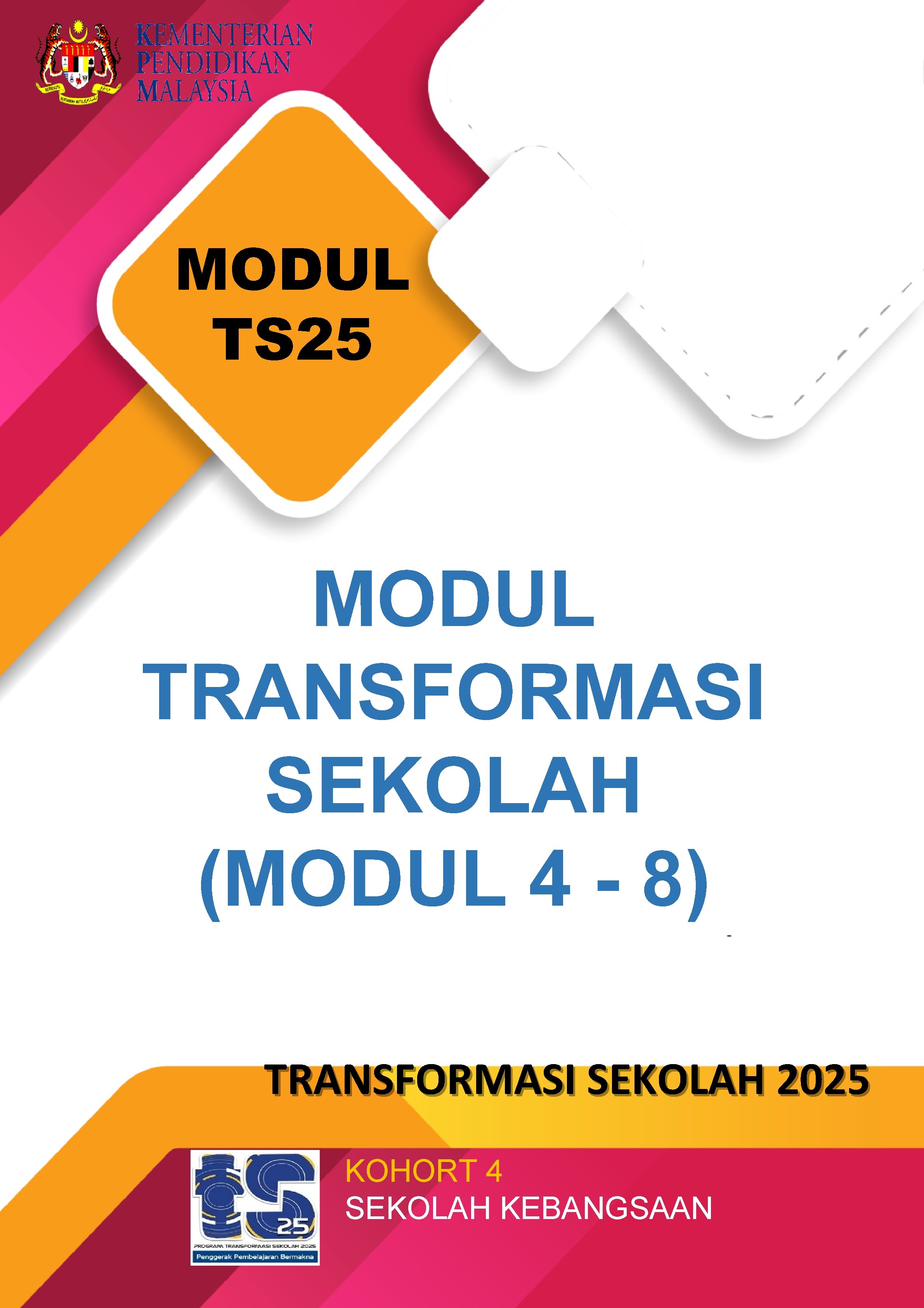 MODUL TS 25 MODUL TRANSFORMASI SEKOLAH (MODUL 4 - 8) TRANSFORMASI SEKOLAH 2025 KOHORT