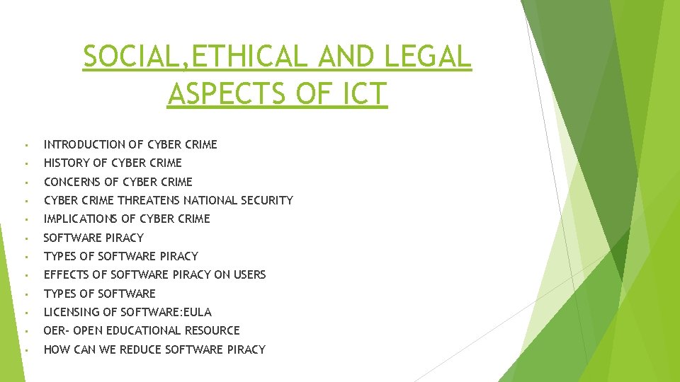 SOCIAL, ETHICAL AND LEGAL ASPECTS OF ICT • INTRODUCTION OF CYBER CRIME • HISTORY