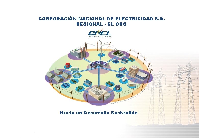 CORPORACIÓN NACIONAL DE ELECTRICIDAD S. A. REGIONAL - EL ORO Hacia un Desarrollo Sostenible